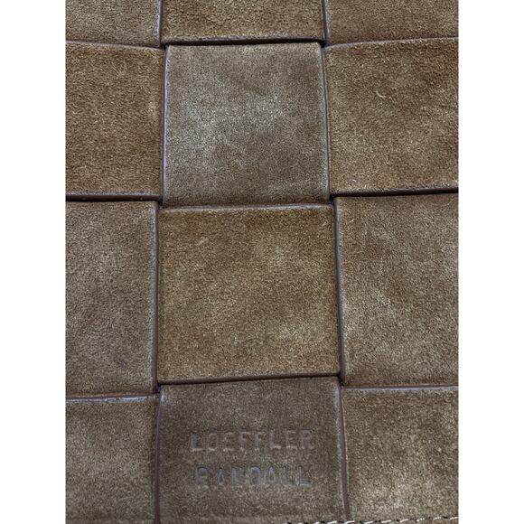 Loeffler Randall 'Delphine' Brown Leather Suede Clutch Bag - Picture 4 of 4